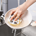4PCS Creative Smiley Face Thick Sponge Strong Decontamination Dish Washing Cloth Kitchen Cleaner Sponges Scouring Pads