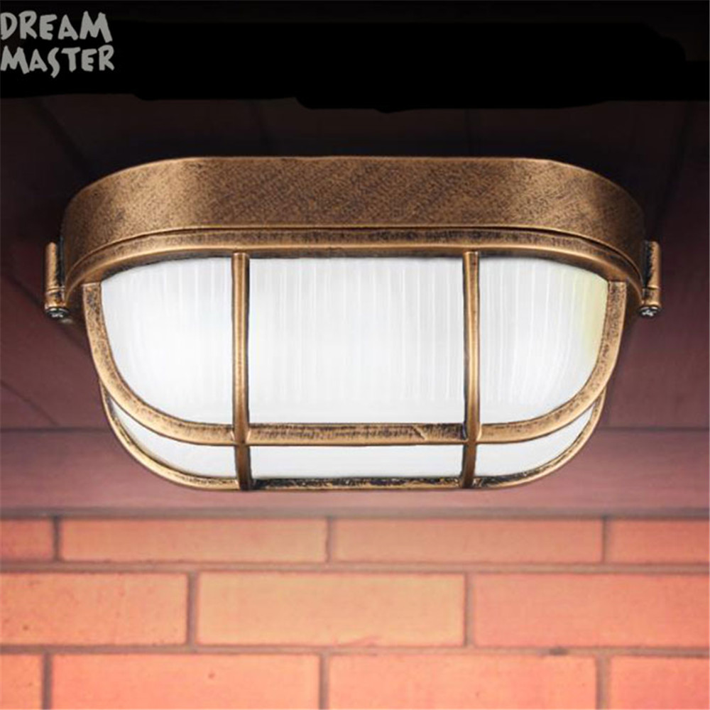 Retro waterproof ceiling lights E27 outdoor balcony courtyard porch light ceiling mount vintage exterior ceiling lighting