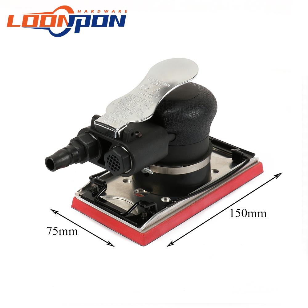 Square polishing machine Air Pneumatic Polishing for Auto Body Car Tool 2" 3" Orbital Sander Woodworking Rust Removal