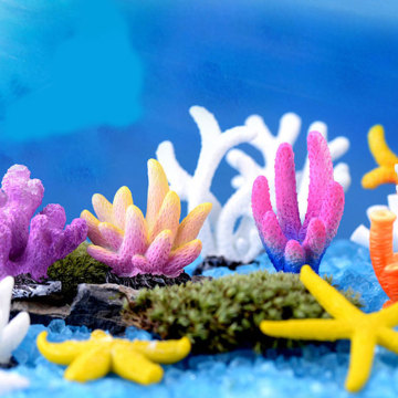 DIY Artificial Coral Aquarium Decor Gifts DIY Artificial Coral Cute Small Ornament Resin Colorful Fish Tank Aquarium Accessories