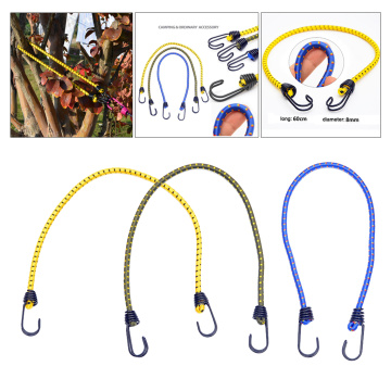 Bungee Cords with Hooks Heavy Duty Bungie Straps Premium Rubber Luggage Rope for Car Trunk, Camping, Tent Tarp Ties
