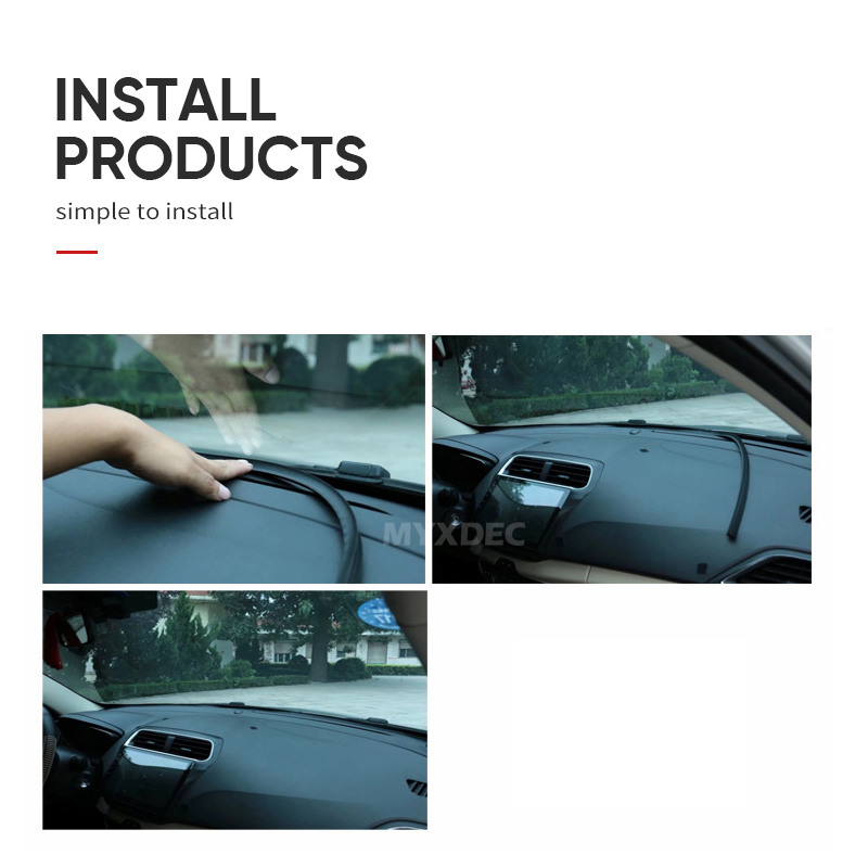 Car Rubber Sound Seal Strip 1.6M U Type Dashboard Insulation Auto Windshield Edges Gap Sealing Strips Car Interior Accessories