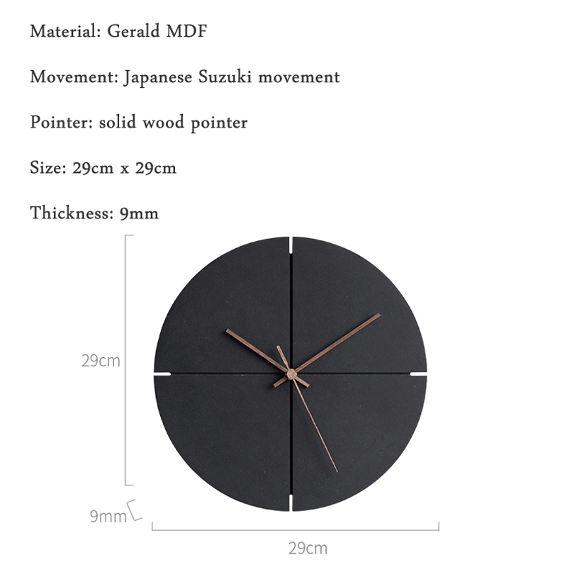 Nordic Minimalist Wall Clock Creative Living Room Personality Household Watches Silent Wall Clocks Home Decor