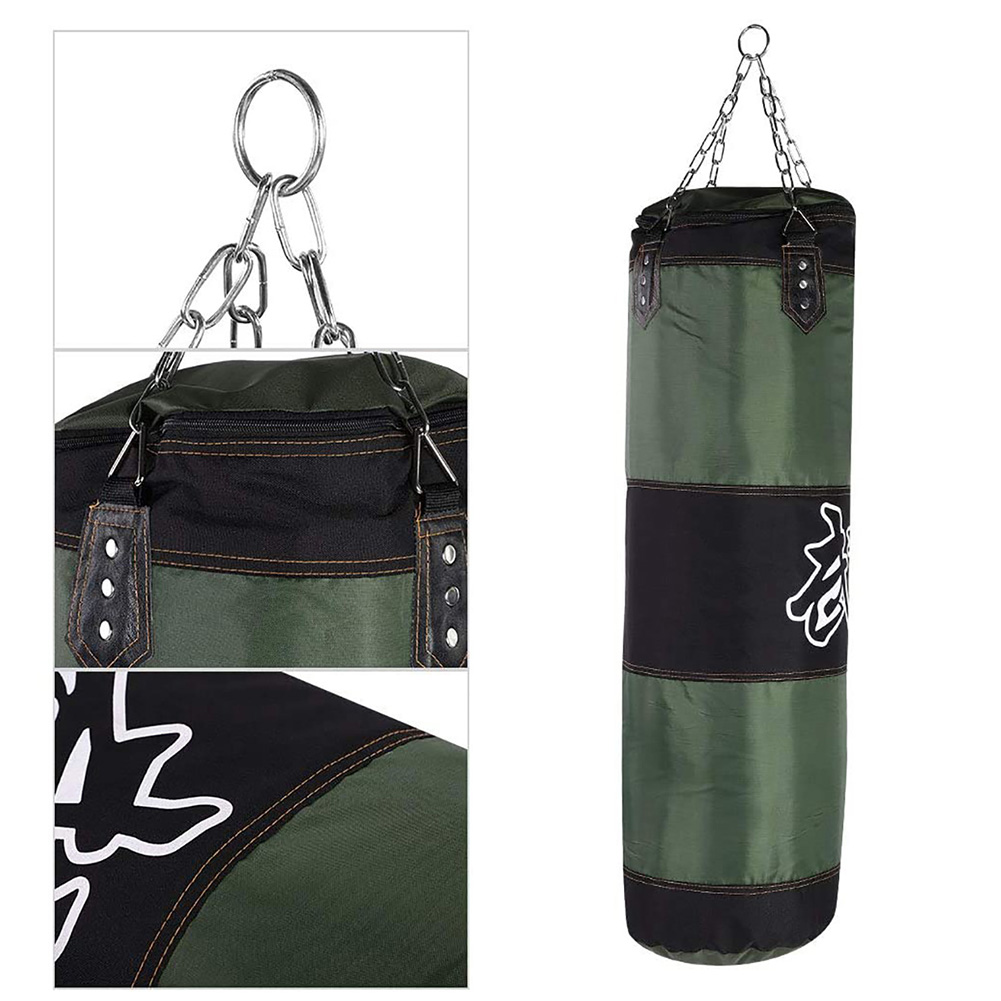 60/80/100/120cm Sandbag Home Fitness Training Hook Hanging Kick MMA Boxing Kick Hanging Sandbag Punching Bag Guard Kit Sand Bag