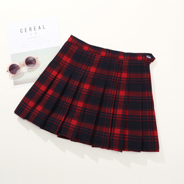 Korean Girl Pleated High Waist Skirt Plaid Princess Party Children Clothes School Skirts Japanese Girls A-Line Student Uniform