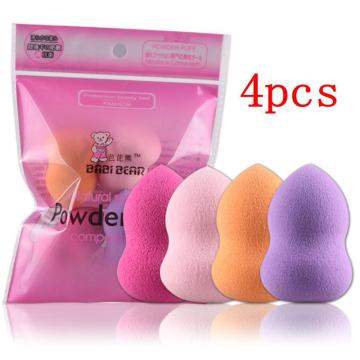 4PC / Set Of Foundation Makeup Puff BB Cream Water Drop Gourd Beauty Egg Blush Healthy Latex Soft Sponge