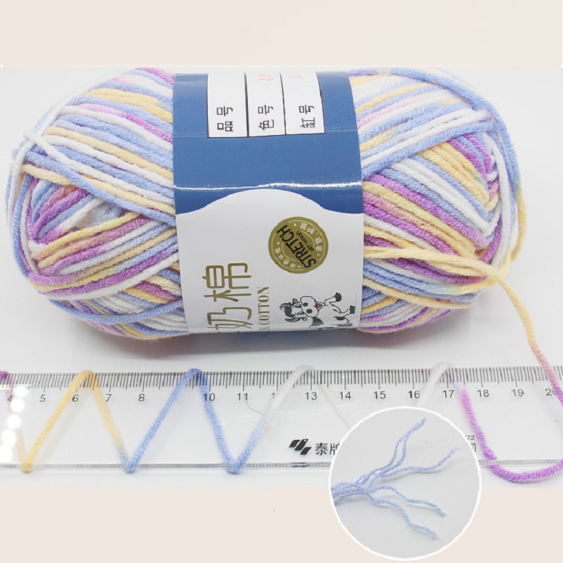 High Quality Crochet Yarn For Knitting Milk Cotton Knit Yarn Soft Warm Knitted Line Threads Handmade (46-50) Grams