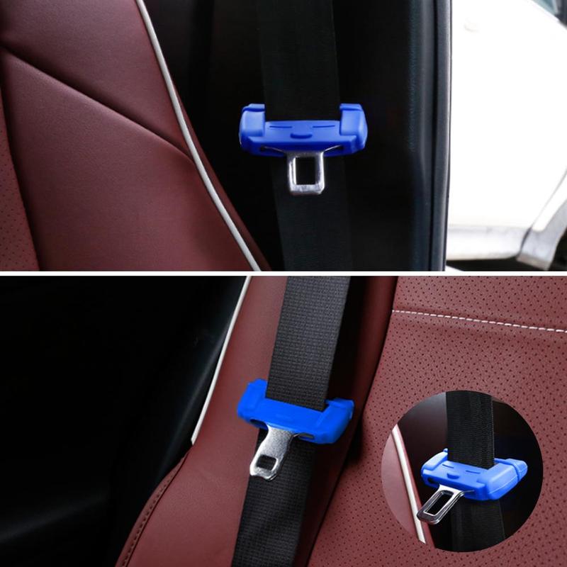 1Pcs Car Safety Belt Buckle High Elastic Silicon Protector Seat Belt Clip Accessories Automobile Interior Buckle Anti-scrat
