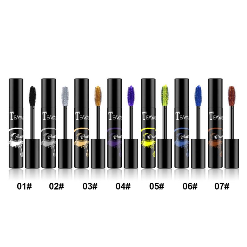 Professional Makeup Colored Mascara Waterproof Fast Dry Eyelashes Curling Lengthening Makeup Eye Lashes TSLM1