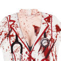 Ladies Halloween Party Horror Costumes Bloody Nurse Zombie Dress Cosplay Sexy Ladies Round Neck Long Sleeve Pack Hip Dress