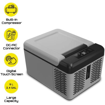 Portable Refrigerator Freezer Compact Vehicle Car Fridge freezer Electric Cooler 9Litre With App Control