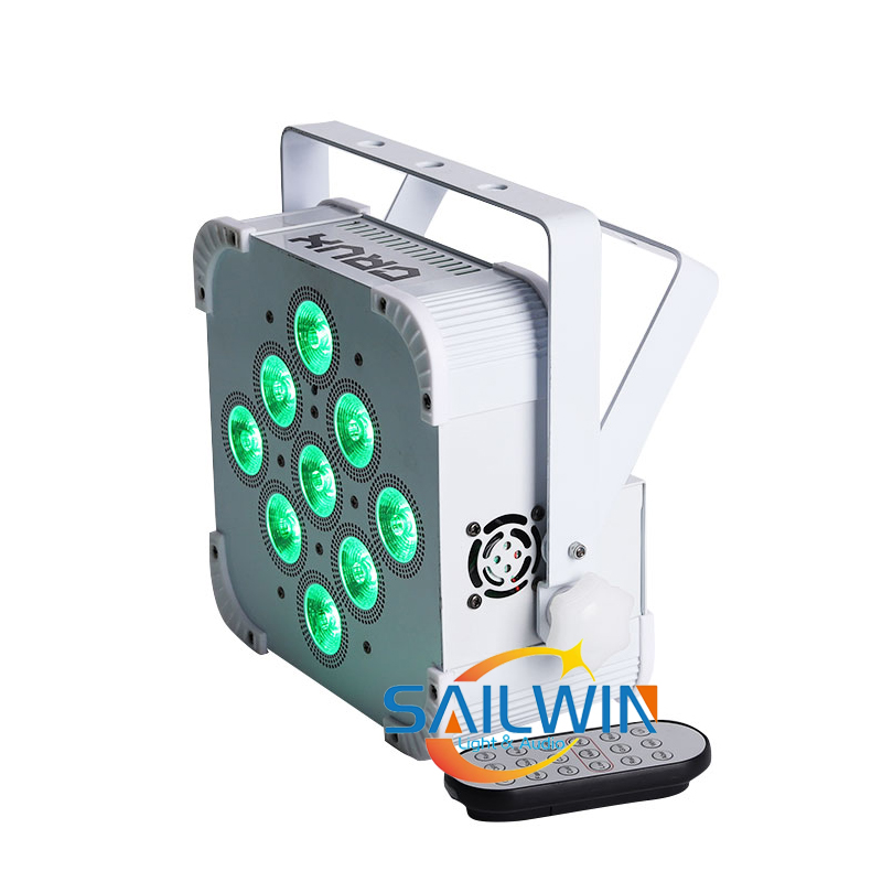 9X18W RGBWA UV Wireless DMX Uplighting Battery Operated Wifi&IRC Remote Control DJ LED Par Can Wash Light Disco Wedding Uplights
