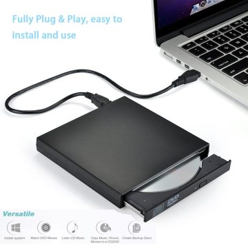 External DVD ROM Optical Drive USB 2.0 CD/DVD-ROM CD-RW Player Burner Slim Portable Reader Recorder Portatil For Laptop