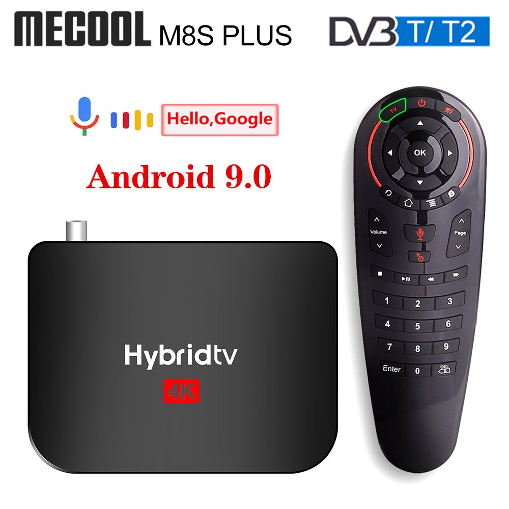 2020 Mecool M8S PLUS Android 9 DVB-T2 Hybridtv TV Box Amlogic S905X2 2GB 16GB Support 4K M8S PLUS DVB T2 Terrestrial Combo Box