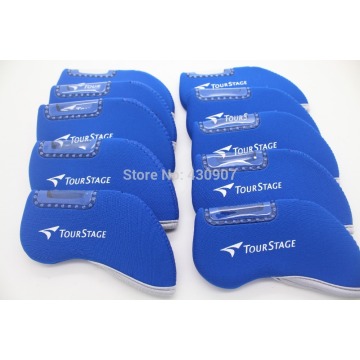 New golf 10pcs/set blue/sky blue tourstage Iron club head covers for golf tour stage with Transparent skylight