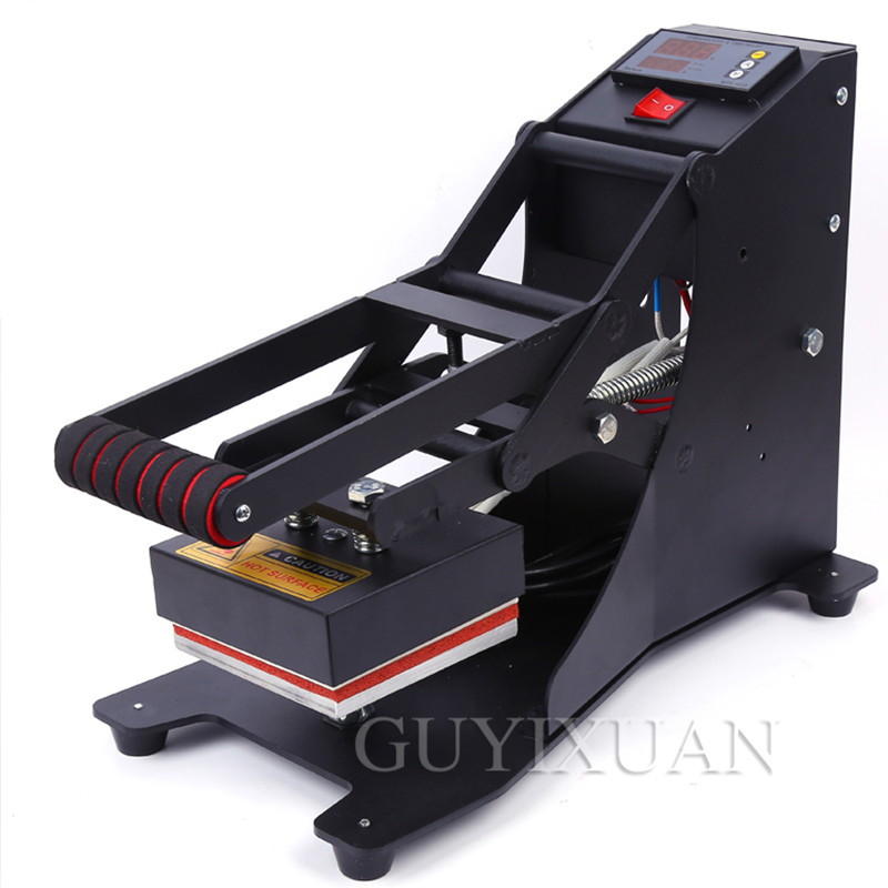 Thermal transfer hot machine small heat press machine clothes collar printing machine equipment manual pressing machine