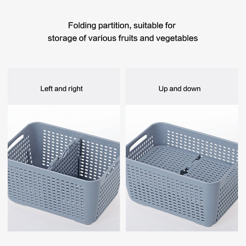 Multifunctional Storage Box Plastic Wash Fruit And Vegetable Drain Basket Kitchen Basket Refrigerator Food Preservation Box