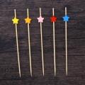 100pcs 12cm Cocktail Picks Creative Handmade Pentagram Shape Appetizer Picks Fruit Picks Party Supplies (Mixed)