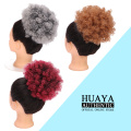 HUAYA Afro kinky Cruly Hair Bun Chignon Soft Fried Head Elastic Hair Synthetic Puff Drawstring Bun Accessories for Black Woman