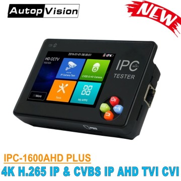camera test IPC1600AHD plus IPC tester monitor 3.5inch 4K H.265 IP & CVBS IP AHD TVI CVI Camera tester for Dahua Hikvision ONVIF