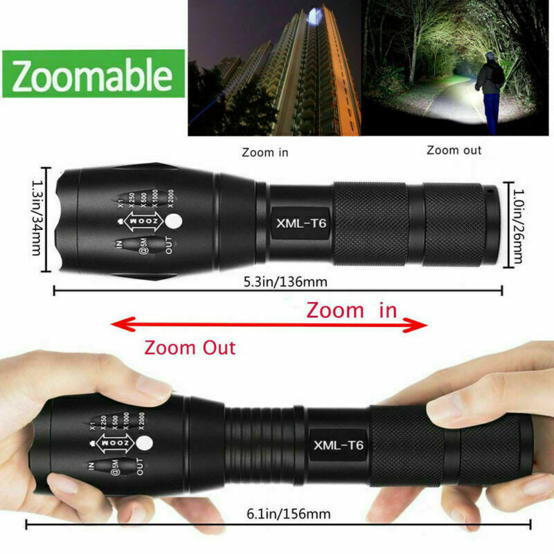 LED Rechargeable Flashlight Abay XML T6 linterna torch 18650 Battery 5 Modes Waterproof Outdoor Camping Powerful Led Flashlight