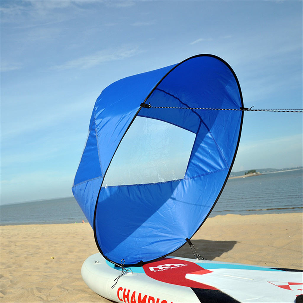 108cm Sail Foldable Downwind Kayak Boat Wind Sail Sup Paddle Board Sailing Canoe Stroke Paddle Rowing Boats Wind Clear Window