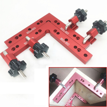 Woodworking Adjustable Corner Clamping Ruler Aluminium Alloy Right Angle Clamps L-Shaped Auxiliary Fixture Positioner Clips