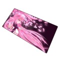 XGZ 900x400/350X600mm Anime Pink Flower Hair Girl RGB Large Gaming Mouse Pad LED Lighting Mousepad Gamer Computer Desk Mat Pad