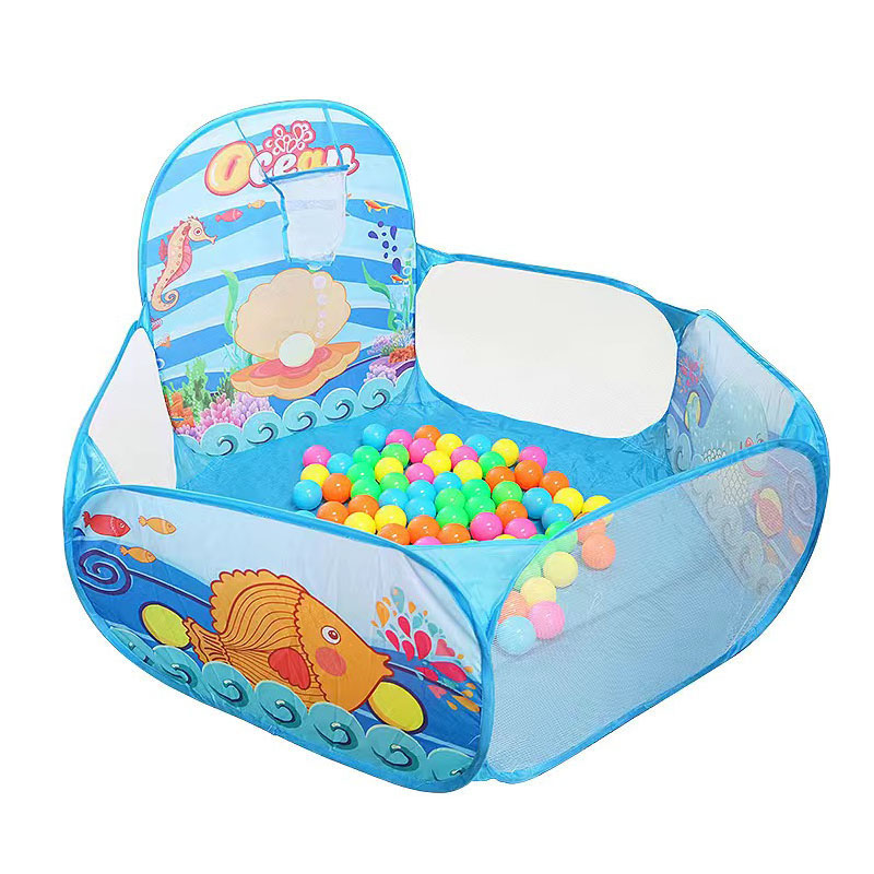 1.2M Baby Playpen Playground Bebe Ball Pit Balls Dry Pool with Basketball Hoop Children`s Tent Park Portable Kids Balloons Toys