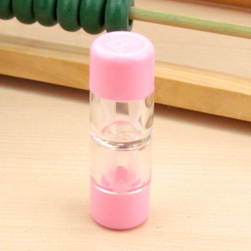 Cute Candy Color Portable Contact Lens Case Vertical Contact Lens Care Water Box Lens Storage Case Container