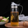 2 Pack Olive Oil Dispenser Bottle,Oil and Vinegar Dispenser with Handle and Cap 17 Oz,Salad Dressing Cruet Glass Bottle