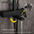GAPPO Shower Faucets black bathroom faucet shower set bathroom mixer shower system waterfall shower faucets G2417-6