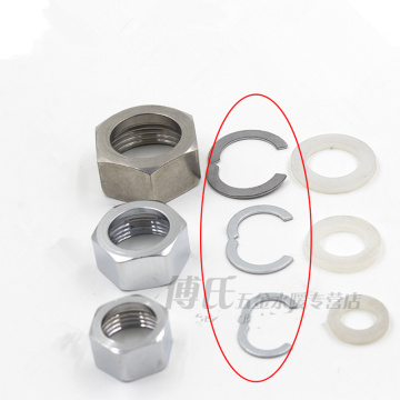 1set stainless steel corrugated gas fittings Female Thread Brass Pipe Hex Head with copper snap ring bellows gas nut 3/4