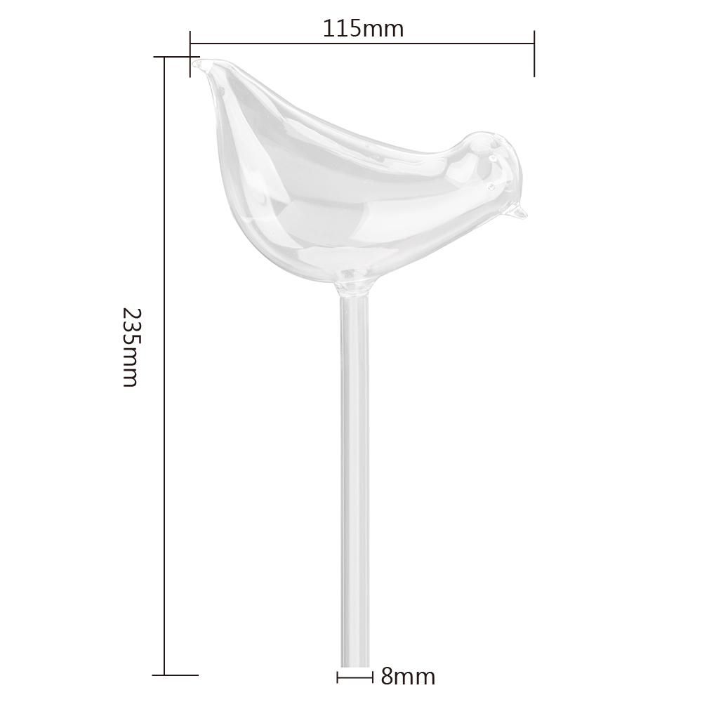 Clear Glass Watering Device Watering Cans Bird Shape Automatic Self Watering Devices Garden Plants Flowers Water Feeder