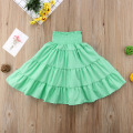 2018 Brand New Holiday Beach Boho Summer Toddler Baby Girls Skirts Ruffles Solid Bouffancy High Waist A-Line Skirts 1-5Y