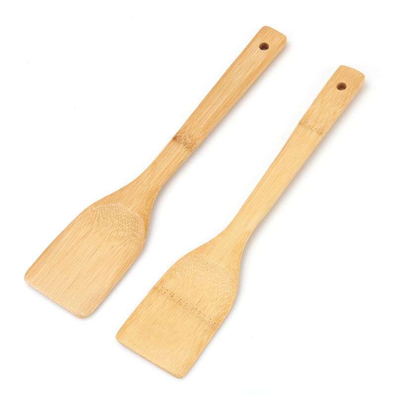1PC Natural Health Bamboo Spatula For No-stick Pan Wooden Kitchen Spatula Spoon Cooking Dinner Food Helper Kitchen Tool Cookware