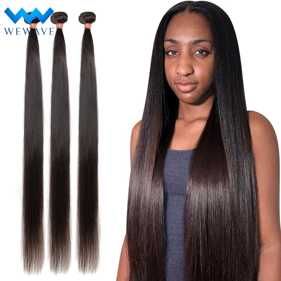 30 Inch Straight Human Hair bundles Brazilian virgin remy Hair Extension 1 3 4 Bundle Deals Human Hair Weave Straight Bundles