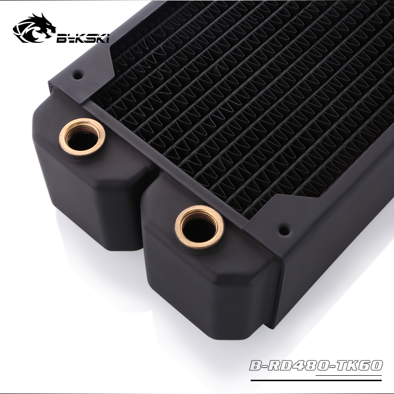 Bykski Pure copper 480 Radiator 3-layers waterway water cooling row Giant big thick heat exchanger B-RD480-TK60