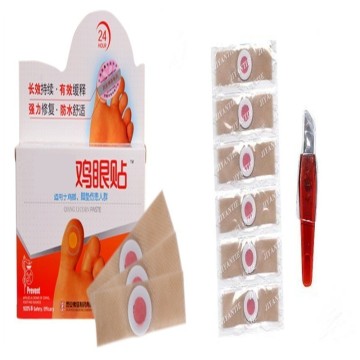 6pack Chicken Eye patch Corn Removal Plasters 1pcs Pedicure Knife Reduce Care Relieve Pressure Patch Foot Care Relief Pain Paste