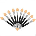 12 pcs Sponge Eye Shadow Applicator Tools Double-ended Disposable Eyeshadow Applicator Brushes Cosmetic Tools For Women Lady