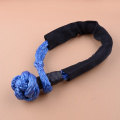 Blue Nylon Flexible Synthetic 35000LB 16T Soft Shackle Winch Rope Towing Recovery Straps