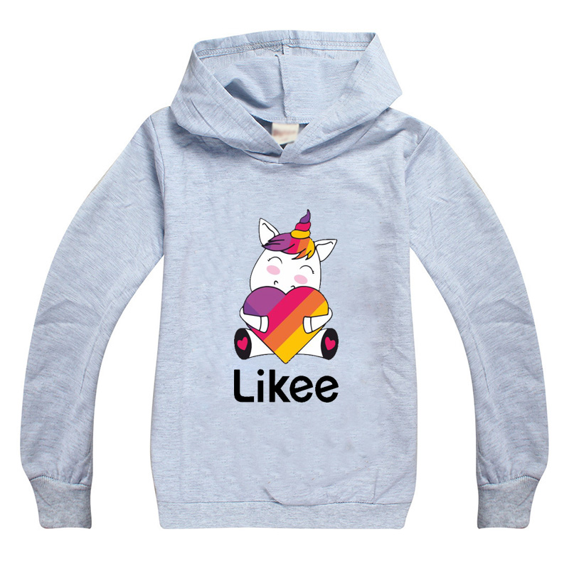 Letter Likee Kids Clothes Boys Unicornios Hoodies Sport Tops Tees Baby Girl Sweatshirt Boy Children Sonic Clothing Sweat Fille