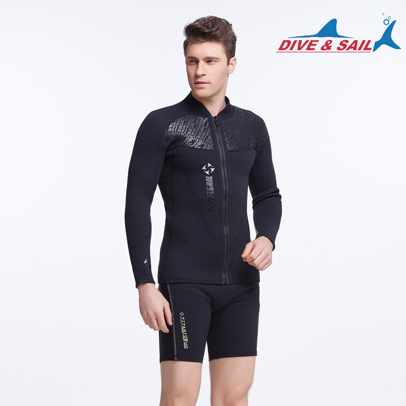 3MM neoprene Scuba diving jacket for men wetsuit winter thick thermal diving zipper jacket surfing snorkeling Spearfishing coat