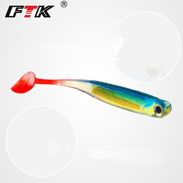 FTK Fishing Lure 1pcs Soft Lure Swim Baits Wobblers Bass Shad Worm Fake Lifelikelure Fish Fly Fishing Tackle PVC Saltwater