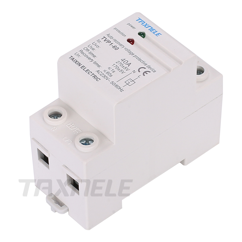 40A 63A 230V Din rail automatic recovery reconnect over voltage and under voltage protective device protection relay