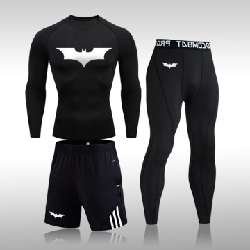 Quick Dry Men's Training Sportswear Gym Fitness Compression Sport Suit Jogging Tight Sports Wear For Men Clothes Male 3 Pcs/Set