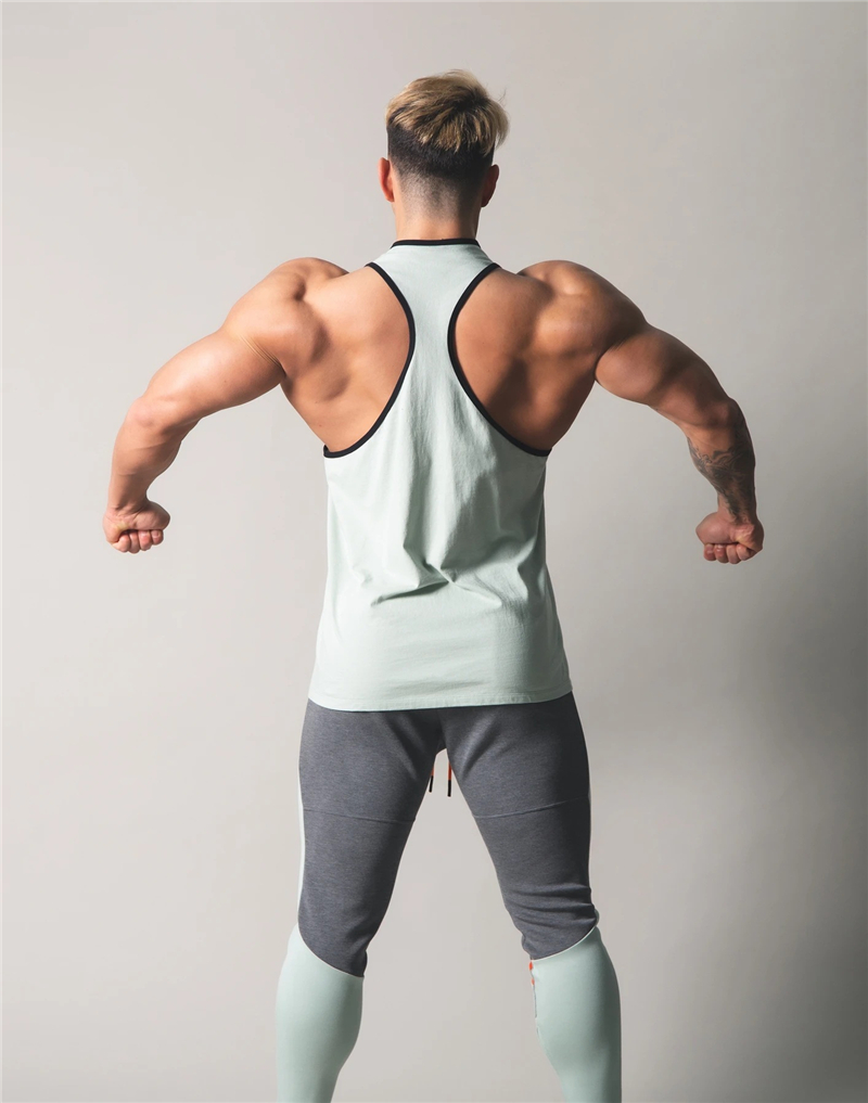 2020 New Mens Bodybuilding Cotton Tank Top Gyms Fitness Sleeveless Shirt Male Clothing Fashion Singlet Vest Undershirt 3 Color