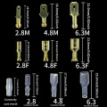 2.8/4.8/6.3mm SN48B golden box insulated wire crimp sheath wound connector plug press-insert spring insert quick simple terminal