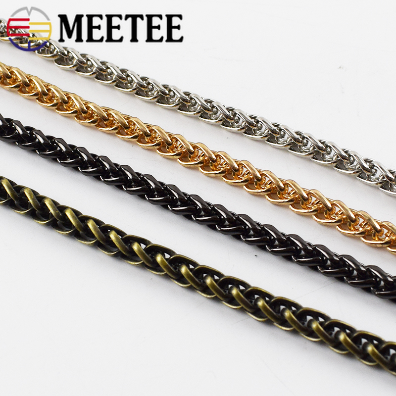 High Quality Replacement 7mm Metal Chain for Shoulder Bag Strap Women Bags Chains Belts Decoration DIY Hardware Accessory BF375