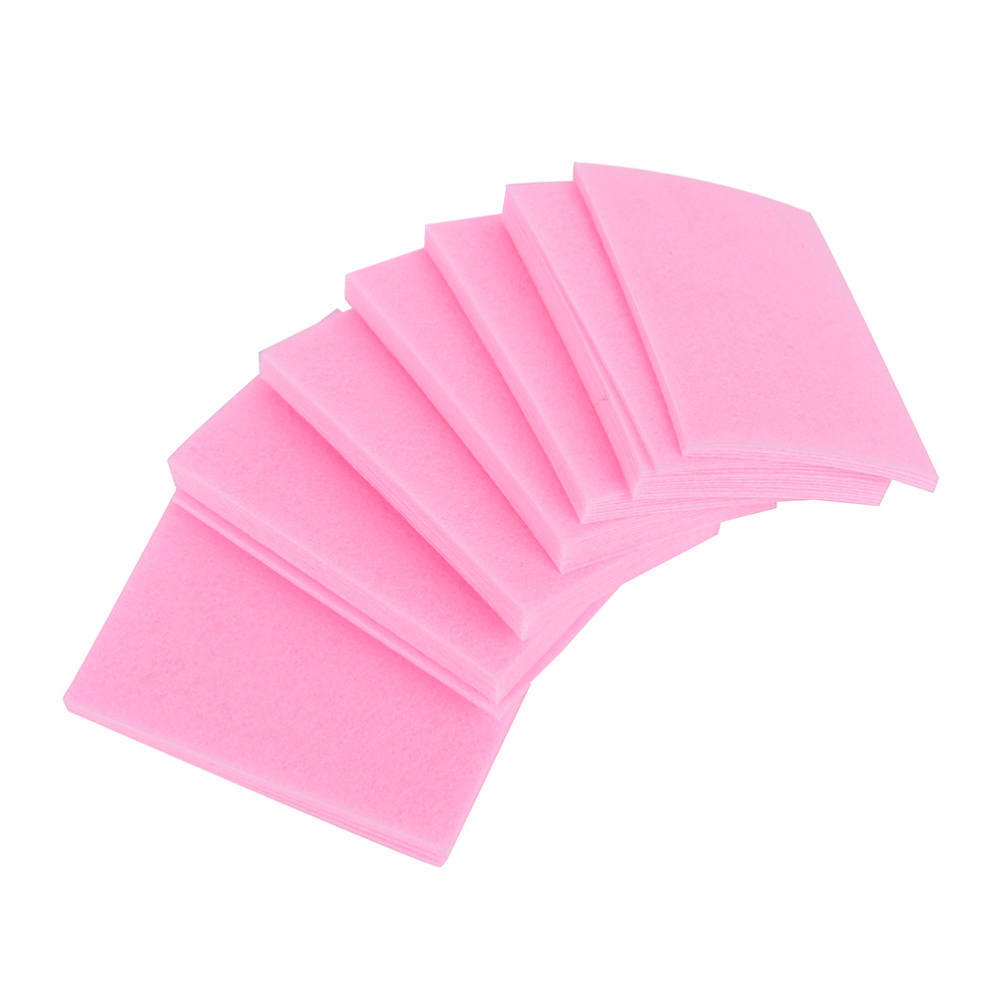 100 Pcs Pink Lint-Free Wipes All For Manicure Nail Polish Remover Pads Paper Nail Cutton Pads Manicure Pedicure Gel Tools